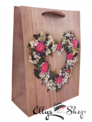Punga cadou model vintage cu flori in forma de inima cod 4200
