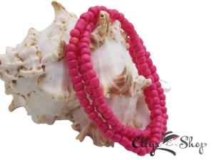 Bratari elastice din margelute roz bombon cod 5166